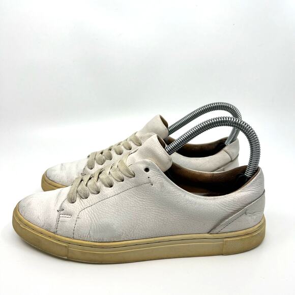 FRYE Ivy Low Lace White Leather Sneaker Women's 6 US - Picture 2 of 9